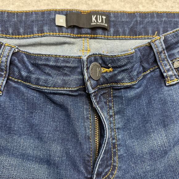 Kut From The Kloth Toothpick Skinny Jeans WMN 16 Blue Dark Wash KP164MH3SF Denim - Picture 2 of 13